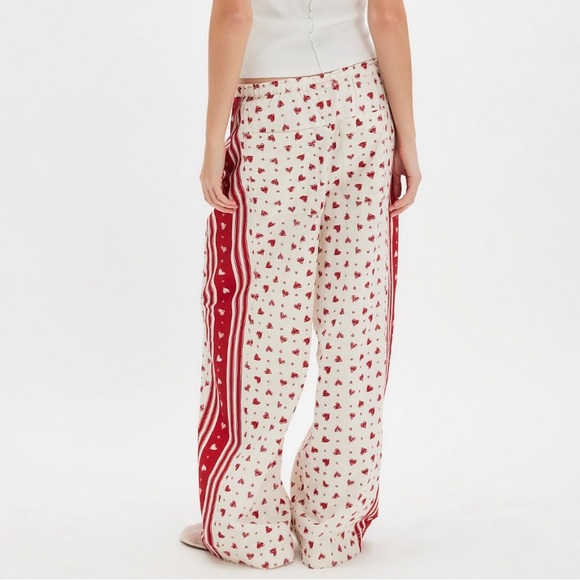 NWOT Hudson Canyon Printed Poplin Pants, Love Combo, XS - Picture 2 of 5